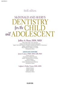 کتاب McDONALD AND AVERY’S DENTISTRY FOR THE CHILD AND ADOLESCENT اثر Jeffrey A Dean